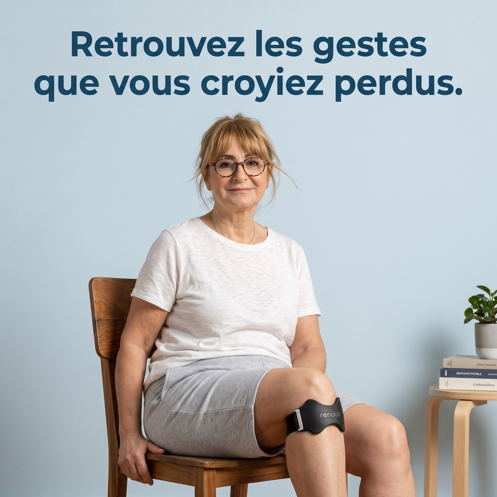 Le genou soulagé le jour, détendu la nuit.